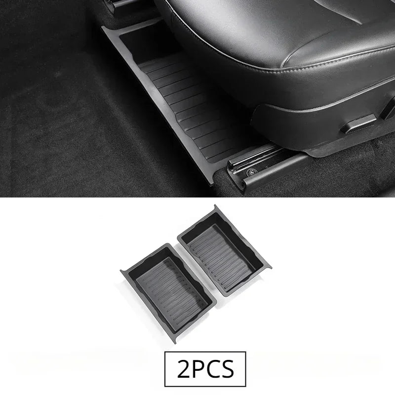 Tesla Model Y Under Seat Storage Box - Hidden Drawer Organizer 2021-2024