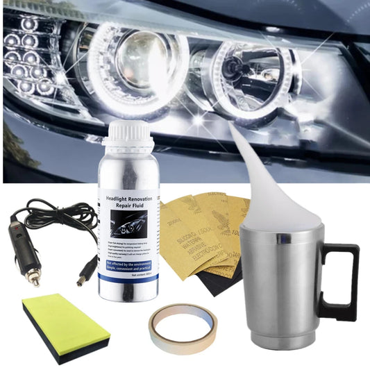 Headlight Polishing Set - Auto Headlight Restoration Kit 300ml