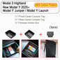 Tesla Model Y Juniper Model 3 Console Organizer - Storage Tray 3pcs ABS Carbon