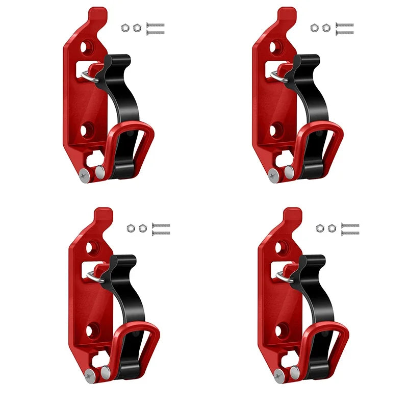 Tool Fixing Bracket Set - Wall Mount Quick Release Clamp 4PCS Black