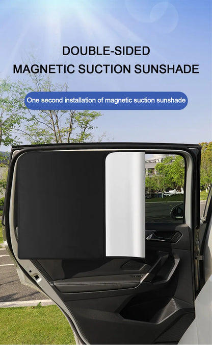Car Side Window Sun Shade Curtains - Magnetic UV Protection 2pcs