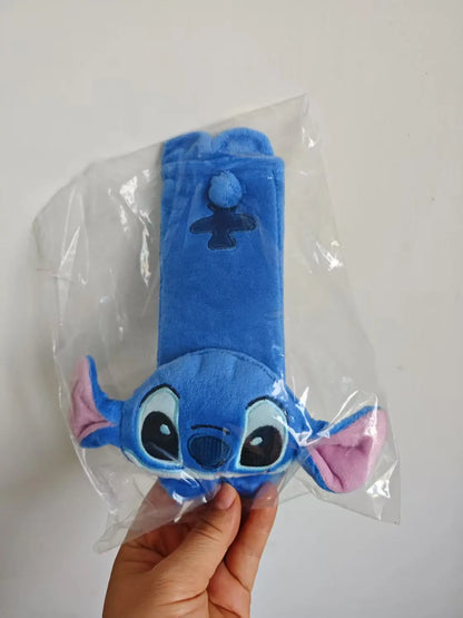 Stitch Seat Belt Cover - Cute Cartoon Plush Car Shoulder Belt Protector
