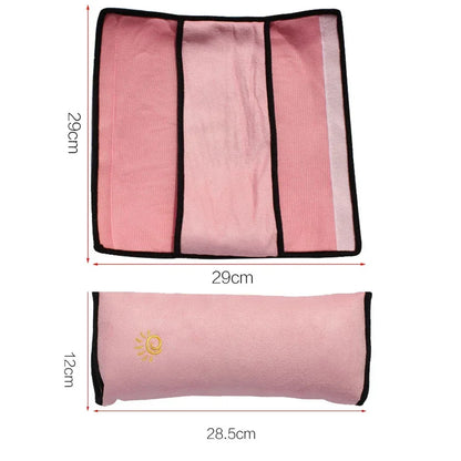 Car Seat Belt Pillow for Kids - Universal Shoulder Head Protector Plush Cover