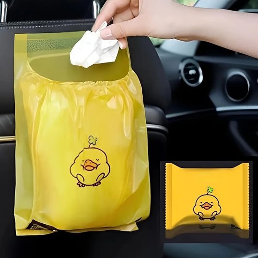Adhesive Car Trash Bags 15PCS - Disposable Interior Hanging Garbage Bin
