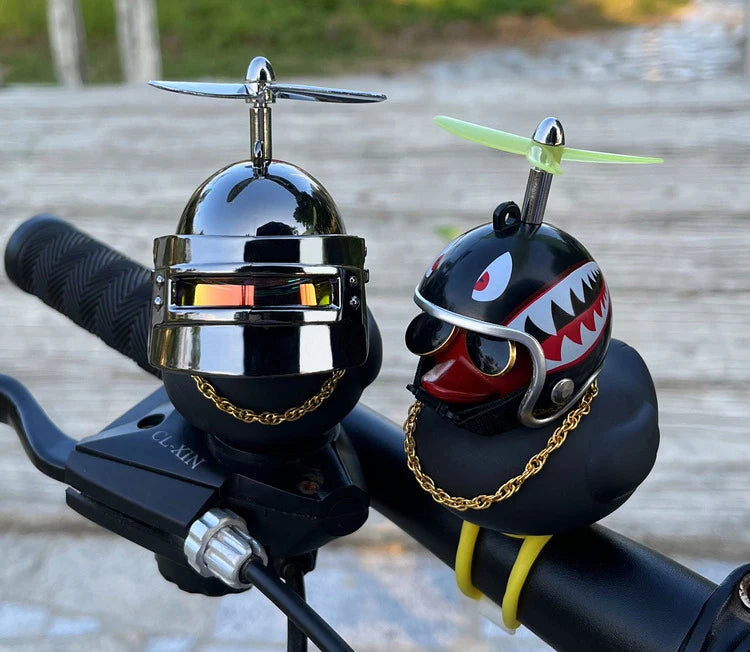 Car Duck Ornament Bicycle Horn - Squeeze Bell with Helmet Straps