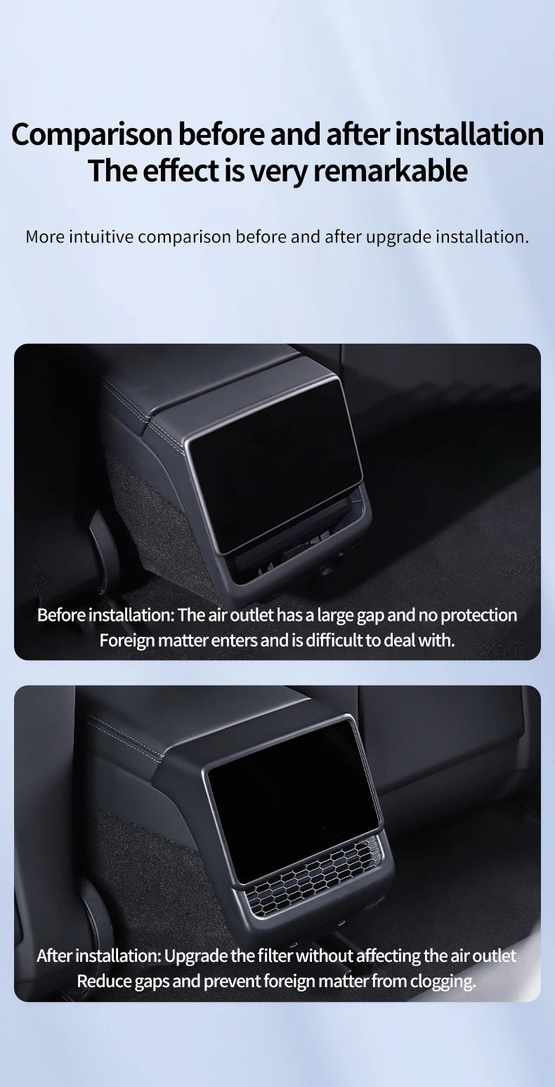 Tesla Model 3 Y Air Outlet Cover - Highland Juniper Rear Console Vent