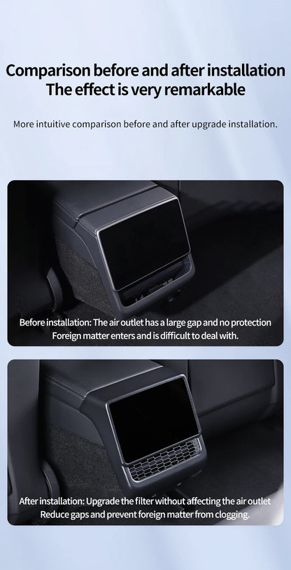 Tesla Model 3 Y Air Outlet Cover - Highland Juniper Rear Console Vent