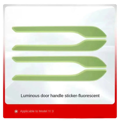Tesla Model 3 Y Door Handle Stickers - Anti-Scratch Luminous Fluorescent style