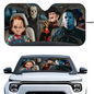 Horror Characters Car Sunshade - Foldable Windshield UV Protection