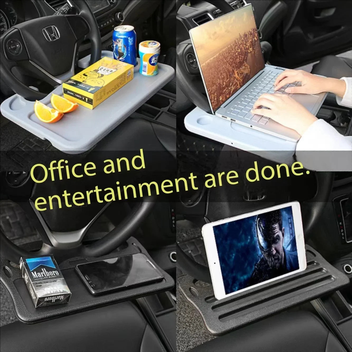 Car Steering Wheel Dining Table Tray - Multi-Functional Car Desk
