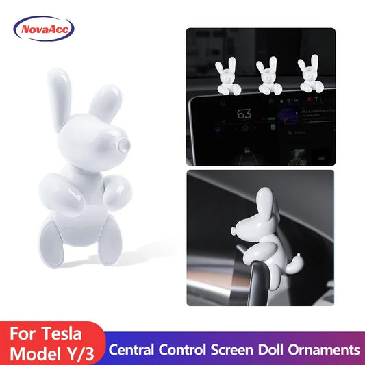 NovaAcc Adorable Dog Dashboard Decoration - Tesla Model Y 3 2021-2024