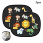 Cartoon Car Sunshade for Children - Side Window Sunvisor with Storage Bag PVC Mesh Cover