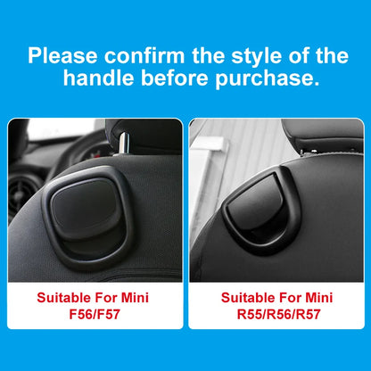 Mini Cooper Leather Rear Seat Handle Cover - R56 R55 F56 F57 Decal