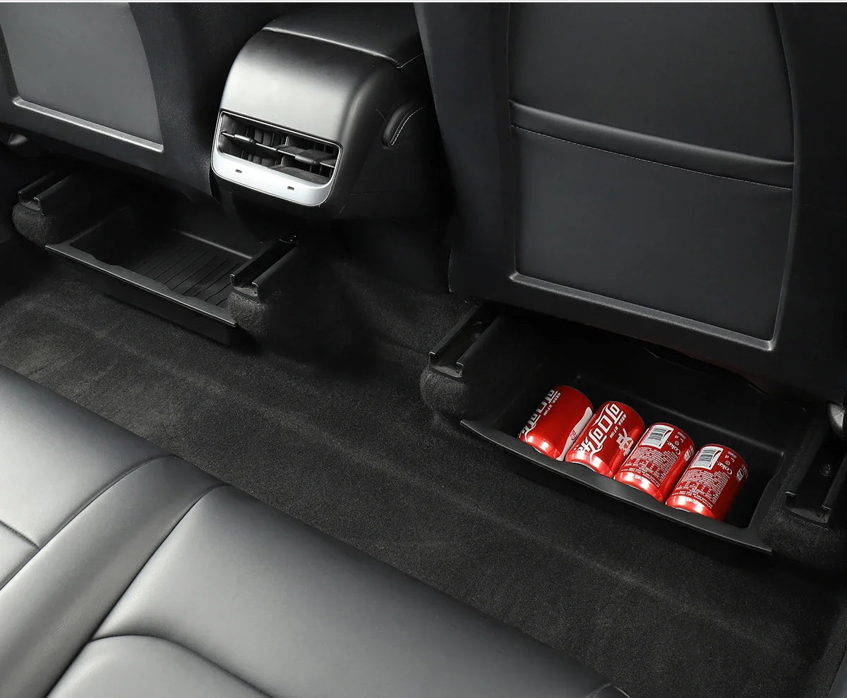 Tesla Model Y Under Seat Storage Box - Hidden Drawer Organizer 2021-2024