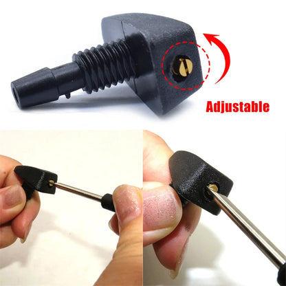 Universal Car Windshield Wiper Nozzle Kit - 2 Piece Sprayer Set