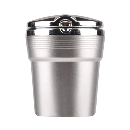 Car Ashtray & Garbage Can with LED Light - Multi-Function Cover