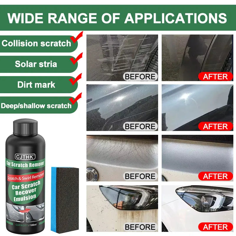 Car Scratch Remover & Paint Care Tool - Auto Swirl Repair Polishing Compound