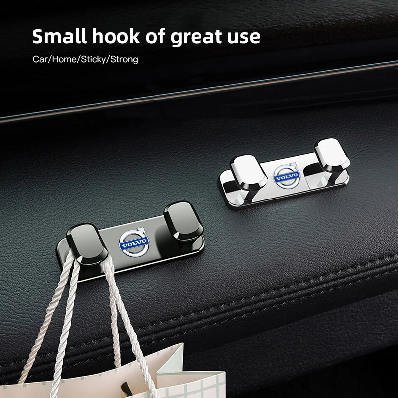 Volvo Car Interior Storage Hooks - Zinc Alloy Accessories for XC90 V90 V60
