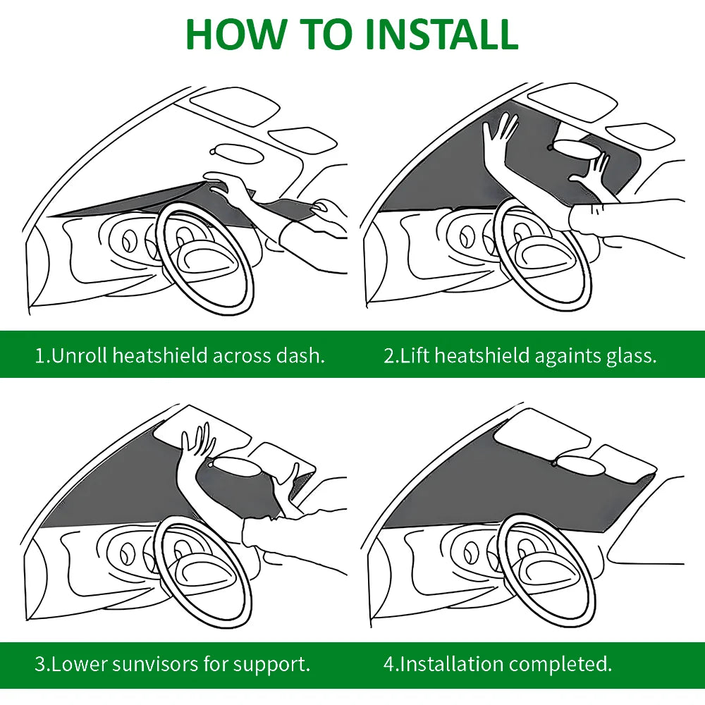 Horror Characters Car Sunshade - Foldable Windshield UV Protection