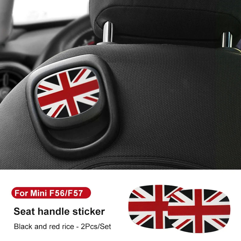 Mini Cooper Leather Rear Seat Handle Cover - R56 R55 F56 F57 Decal