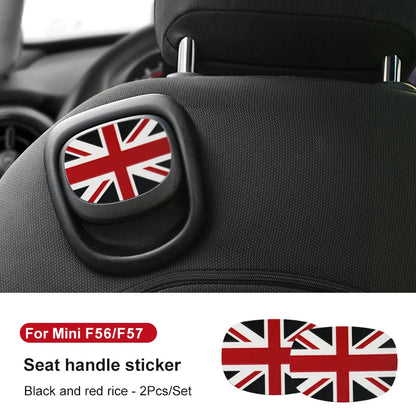 Mini Cooper Leather Rear Seat Handle Cover - R56 R55 F56 F57 Decal