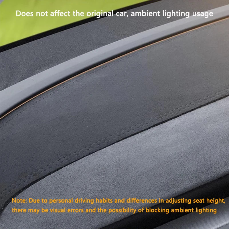 Tesla Model Y Juniper & Model 3 Highland Suede Dashboard Cover - Anti-UV Protection