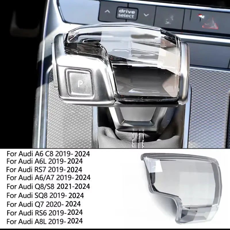 Audi Crystal Gear Shift Head Cover - Type A RS Logo for A4 A5 A6 A7