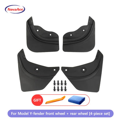 NovaAcc Tesla Mud Flaps - Model Y 2017-2024 & Model 3 Highland