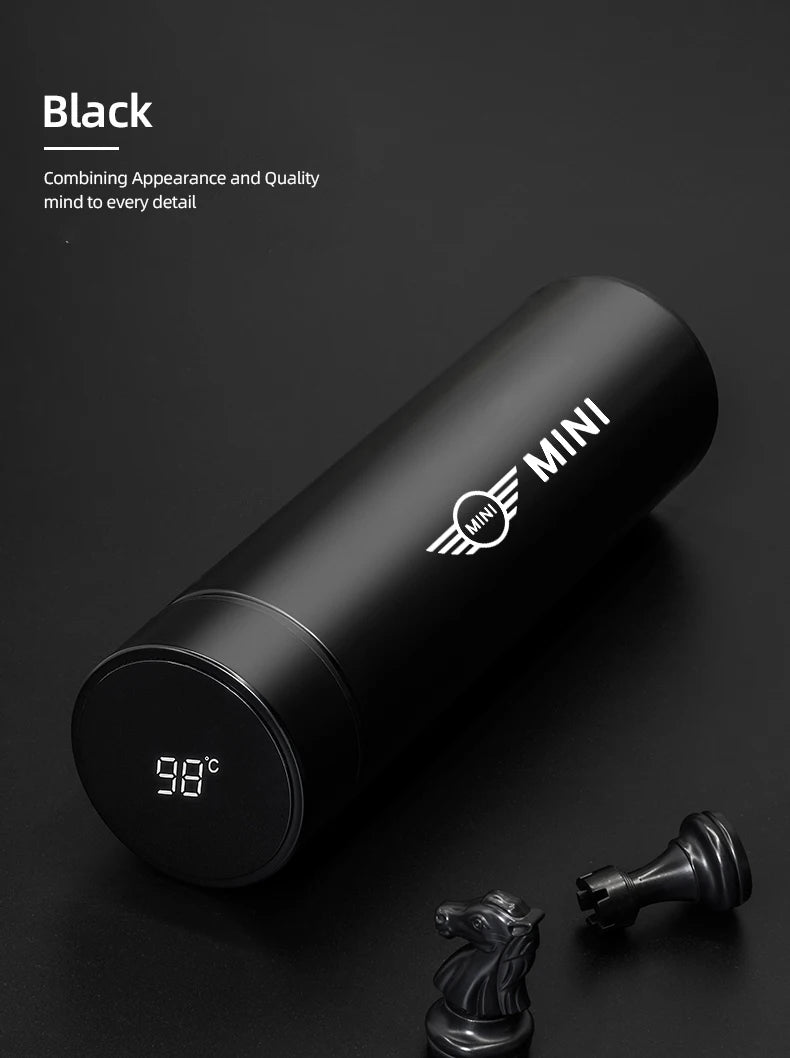 500ml Smart Thermos Bottle Mini Cooper Logo - JCW Works
