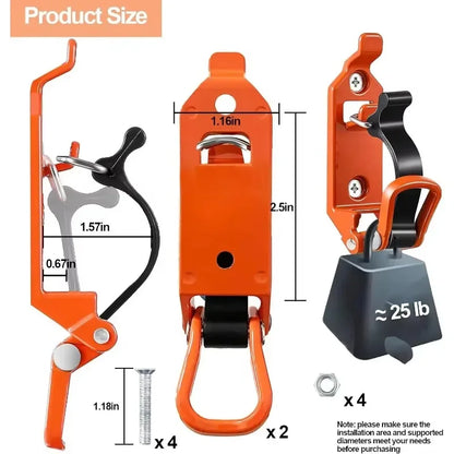 Tool Fixing Bracket Set - Wall Mount Quick Release Clamp 4PCS Black
