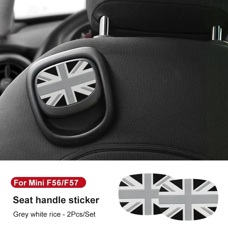 Mini Cooper Leather Rear Seat Handle Cover - R56 R55 F56 F57 Decal