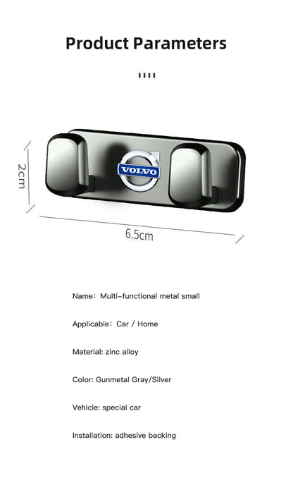 Volvo Car Interior Storage Hooks - Zinc Alloy Accessories for XC90 V90 V60