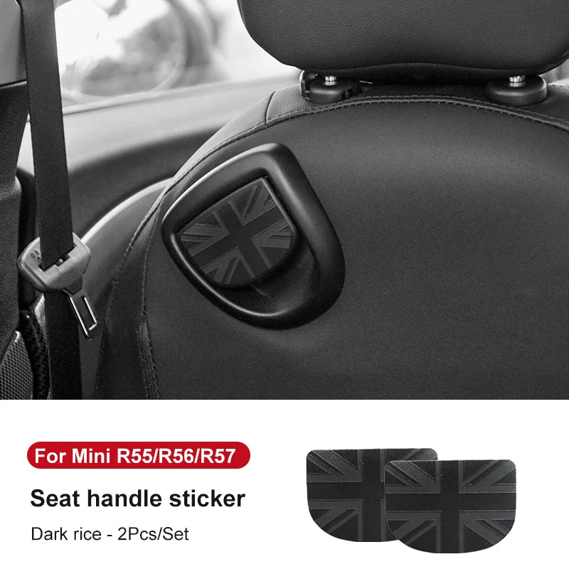 Mini Cooper Leather Rear Seat Handle Cover - R56 R55 F56 F57 Decal