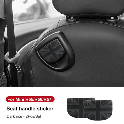 Mini Cooper Leather Rear Seat Handle Cover - R56 R55 F56 F57 Decal