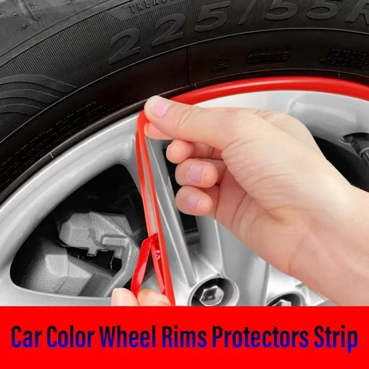 Car Wheel Rim Protector Strip 8M - Tire Guard Decorative Rubber Molding