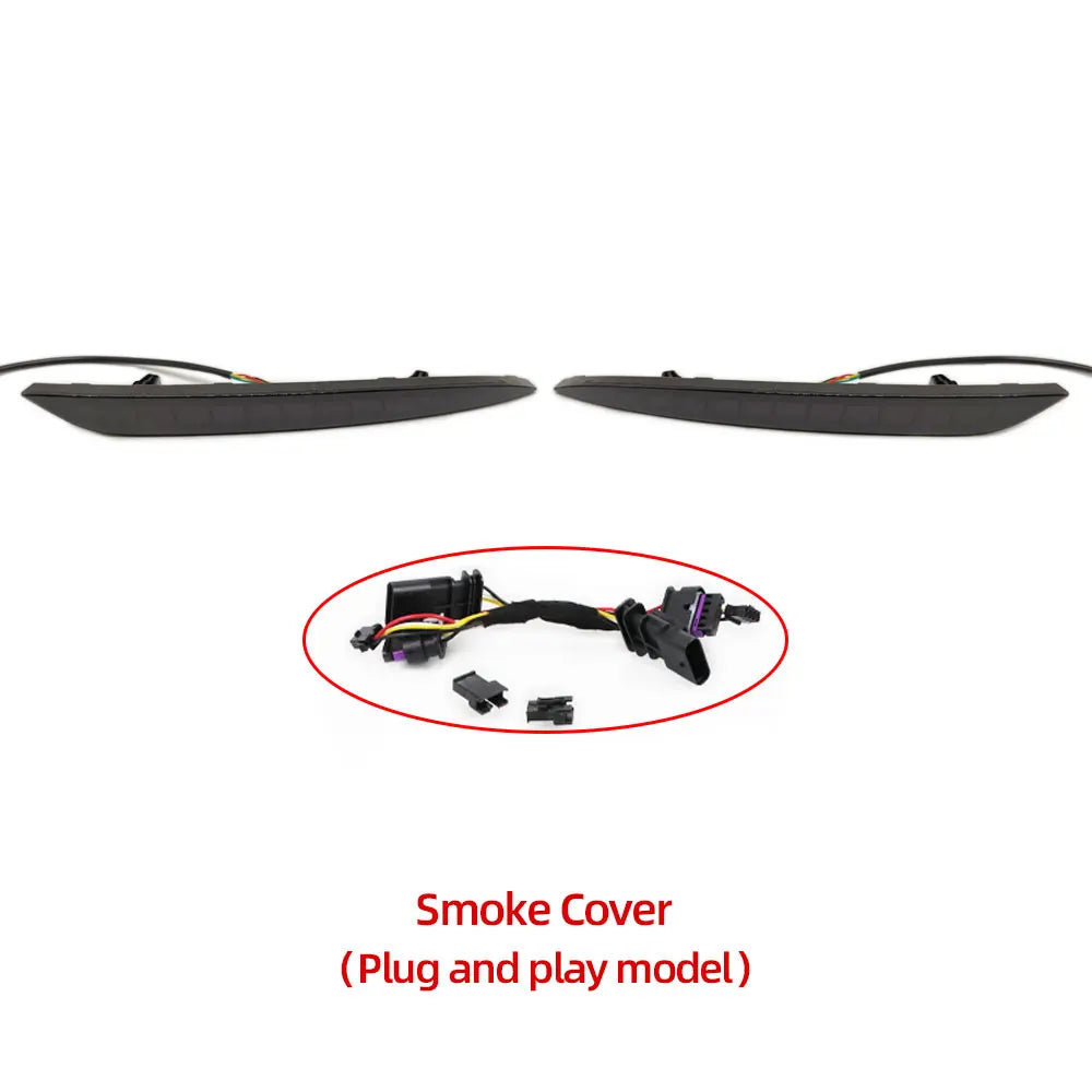 Tesla Model 3/Y LED Rear Fog Light - Dynamic Turn Signal 2016-23 SmokeD Plug and Play