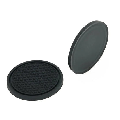 Premium Car Cup Holder Coasters 2-Pack - Anti-Slip Silicone Insert Pads for Vehicle Interior Protection