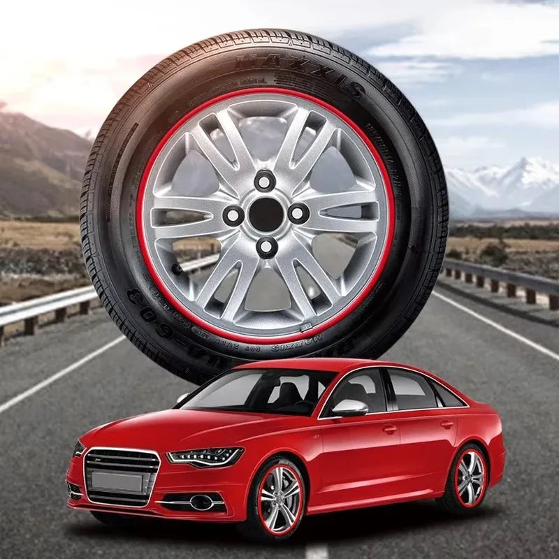 Car Wheel Rim Protector Strip 8M - Tire Guard Decorative Rubber Molding