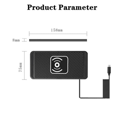15W Fast Wireless Car Charger - Universal Phone Mount for iPhone 16/15/14/13/12 & Samsung S24/S23 with Silicone Pad
