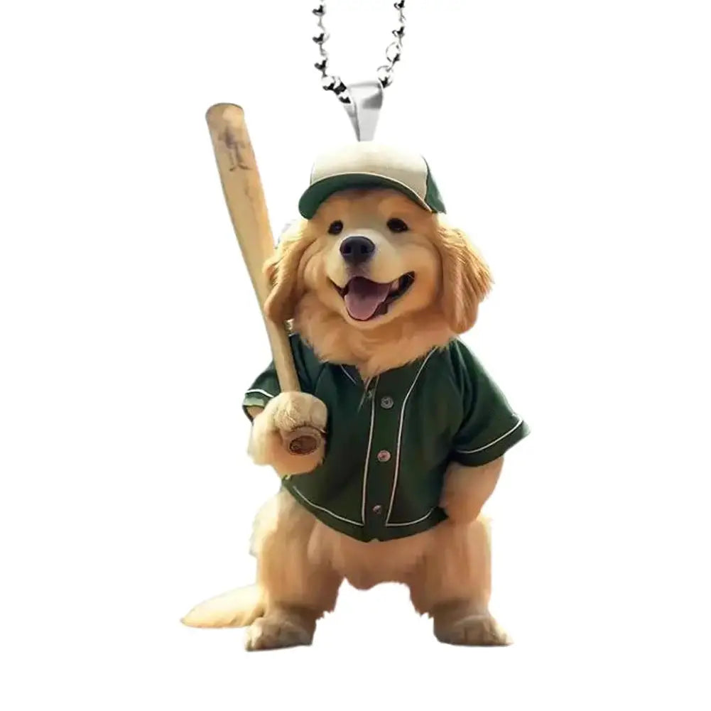 2D Acrylic Car Pendant - Rearview Mirror Hanging Ornament Dog/Cat