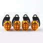 Aluminum Grenade Tire Valve Caps - 4PCS Car Tyre Valve Stems Cover Air Dust Caps