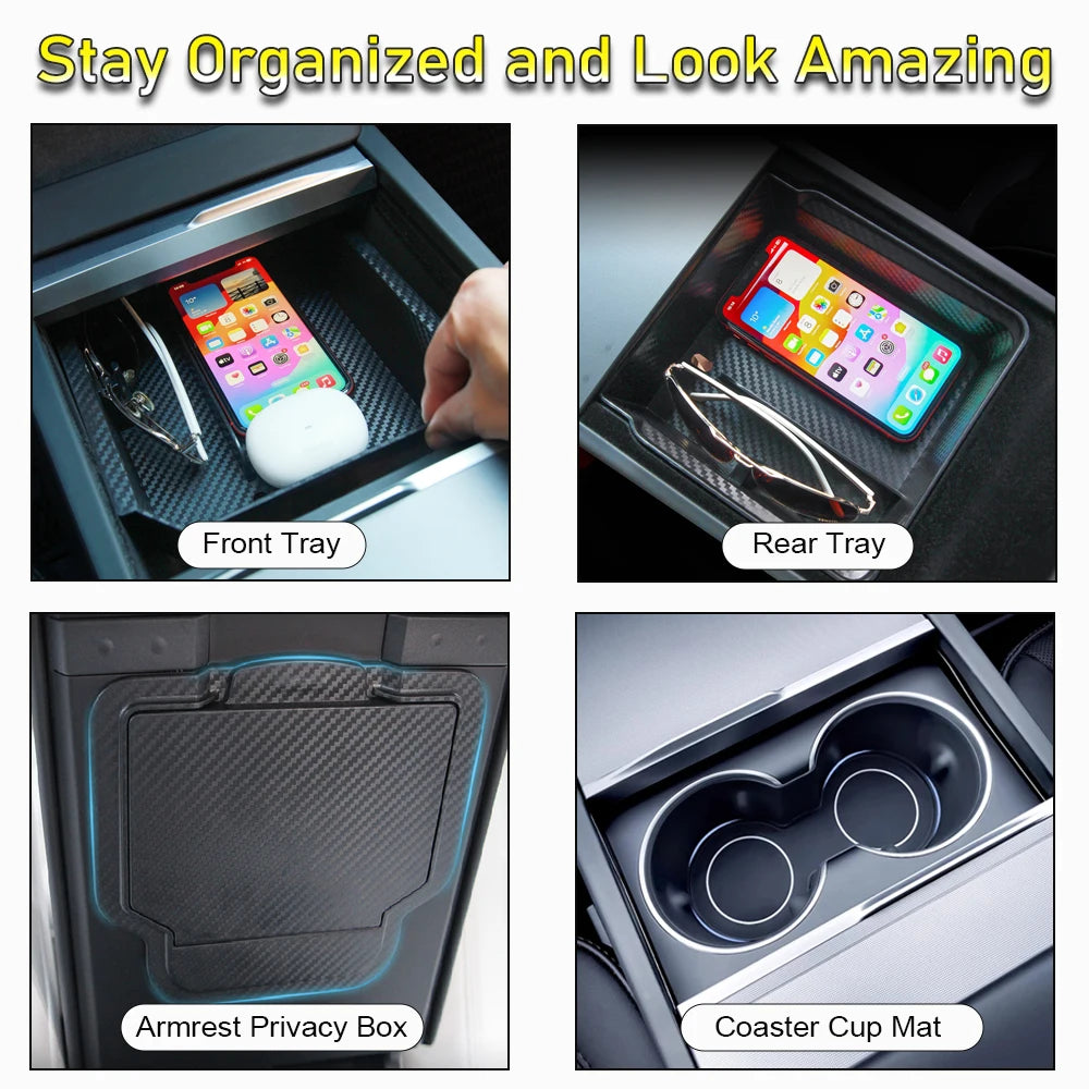 Tesla Model Y Juniper Model 3 Console Organizer - Storage Tray