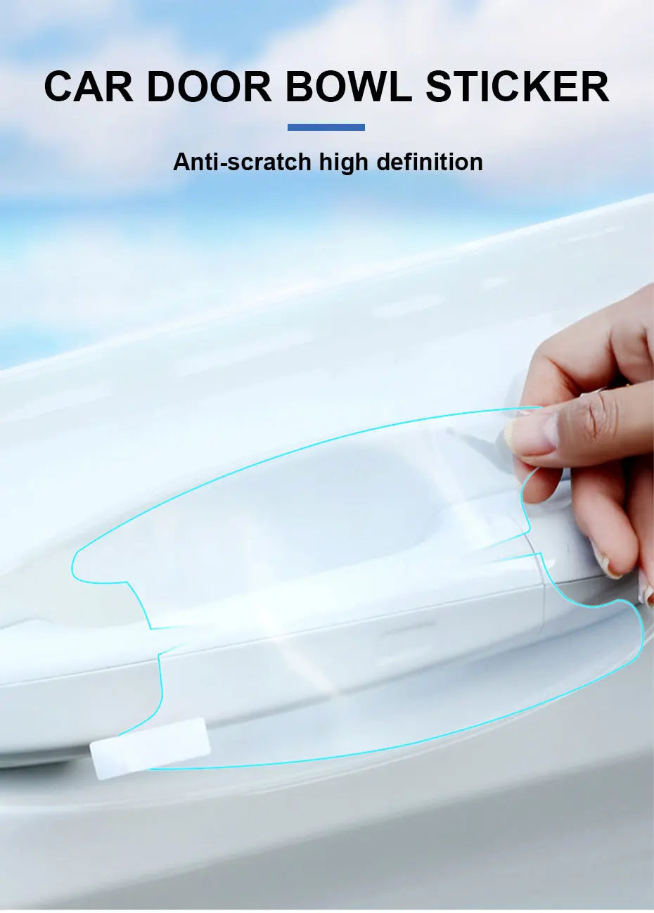 Car Door Handle Protection Stickers - 8PCS Transparent Anti-Scratch Guards