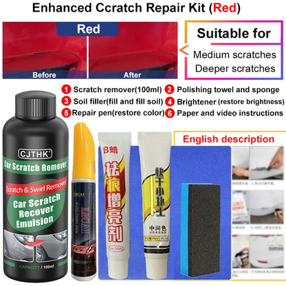 Car Scratch Remover & Paint Care Tool - Auto Swirl Repair Polishing Compound