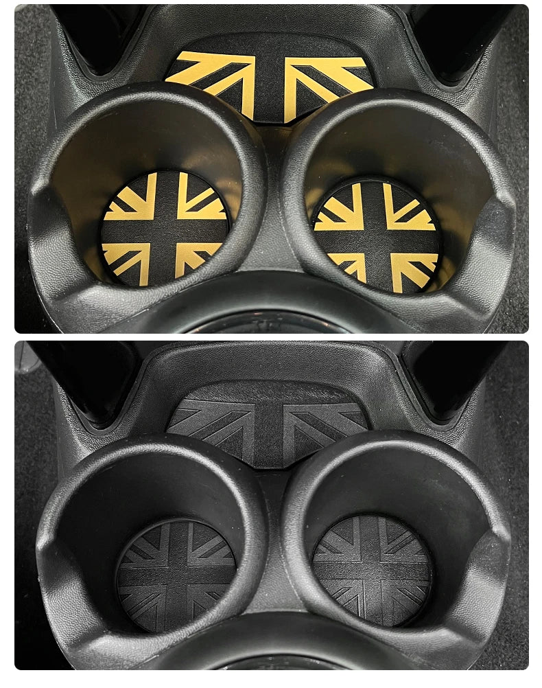 Union Jack Car Cup Holder Coaster - Mini Cooper F55 F56 F60