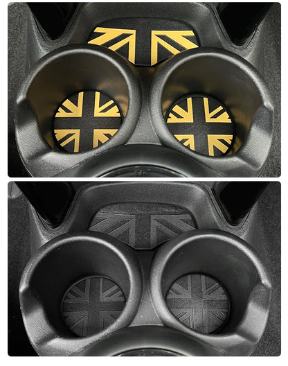 Union Jack Car Cup Holder Coaster - Mini Cooper F55 F56 F60
