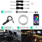 Flexible EL Wire Lights with App Control - Car Interior RGB LED Strip