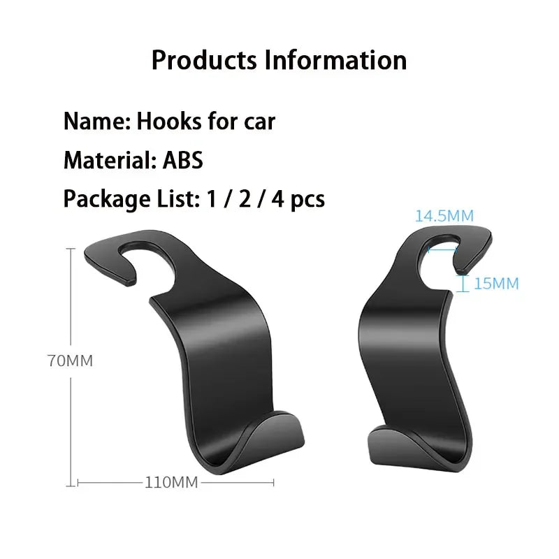 Universal Car Headrest Hook - Storage Organizer for Handbags & Purses