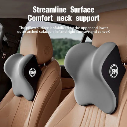 Memory Foam Car Headrest Lumbar Cushion - Universal Comfort Pillow