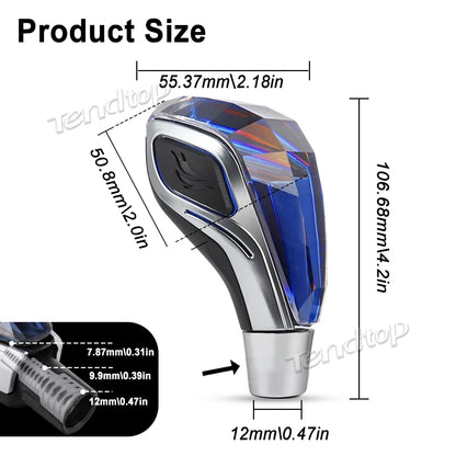 Universal Crystal LED Gear Shift Knob - 5 Speed with Lights